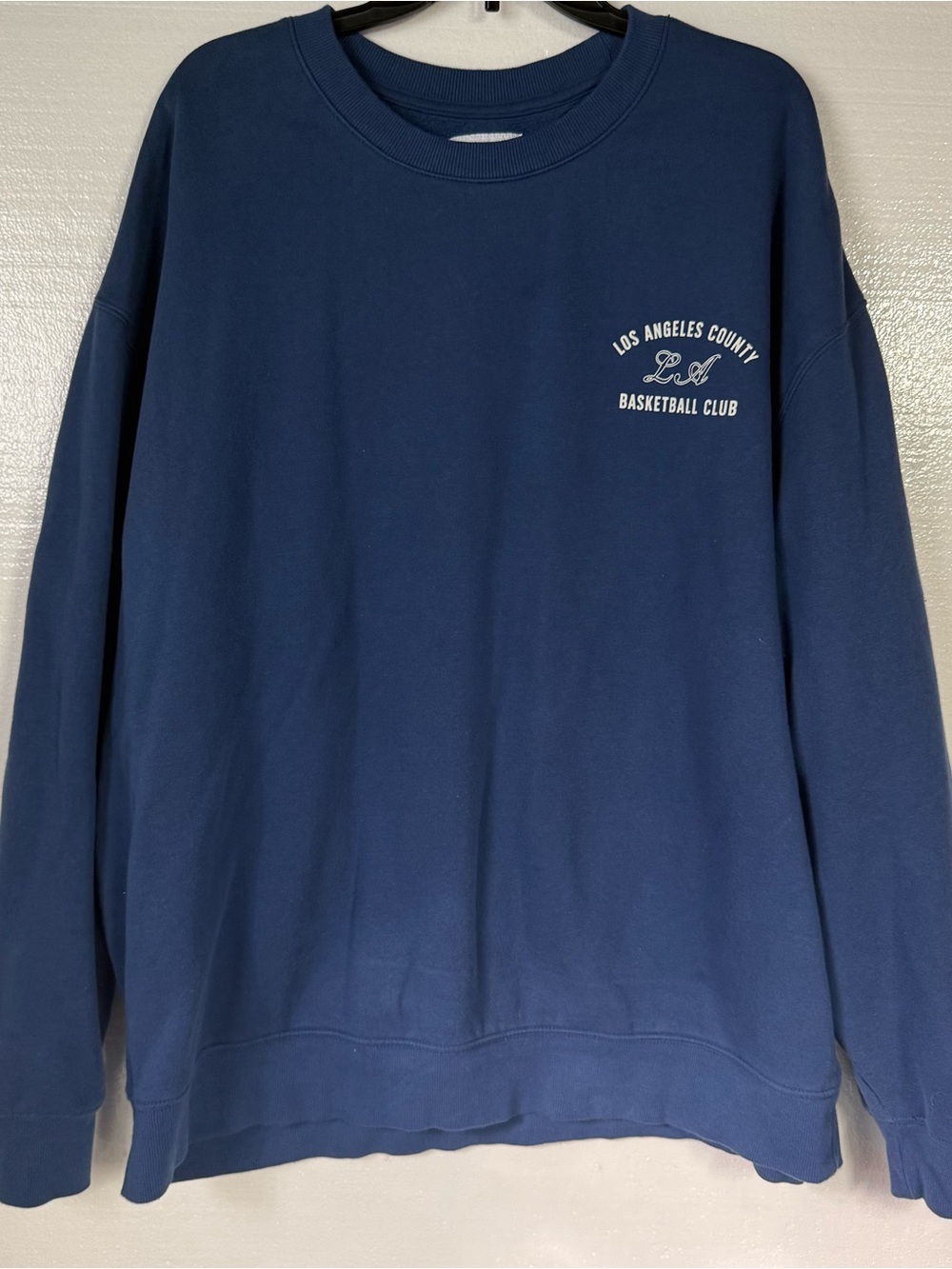 Old Navy Sweatshirt Men 3XL Tall Blue Graphic LA Crewneck Pullover Relaxed